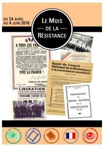 Lire la suite à propos de l’article Mois de la Résistance – 24 avril au 27 mai 2016