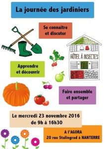 Lire la suite à propos de l’article Journée des jardiniers – 23 novembre 2016