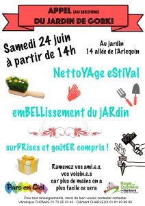 Lire la suite à propos de l’article Appel (au secours) du Jardin de Gorki – 24 juin 2017